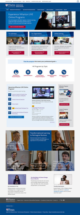 Wharton Executive Education Home Page